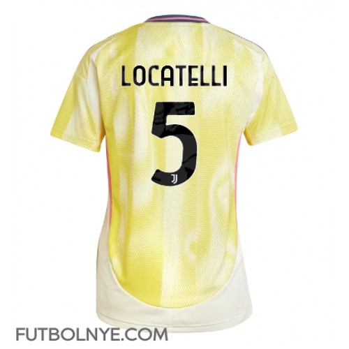 Camiseta Juventus Manuel Locatelli #5 Visitante Equipación para mujer 2024-25 manga corta